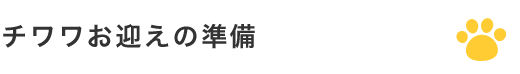 チワワお迎えの準備